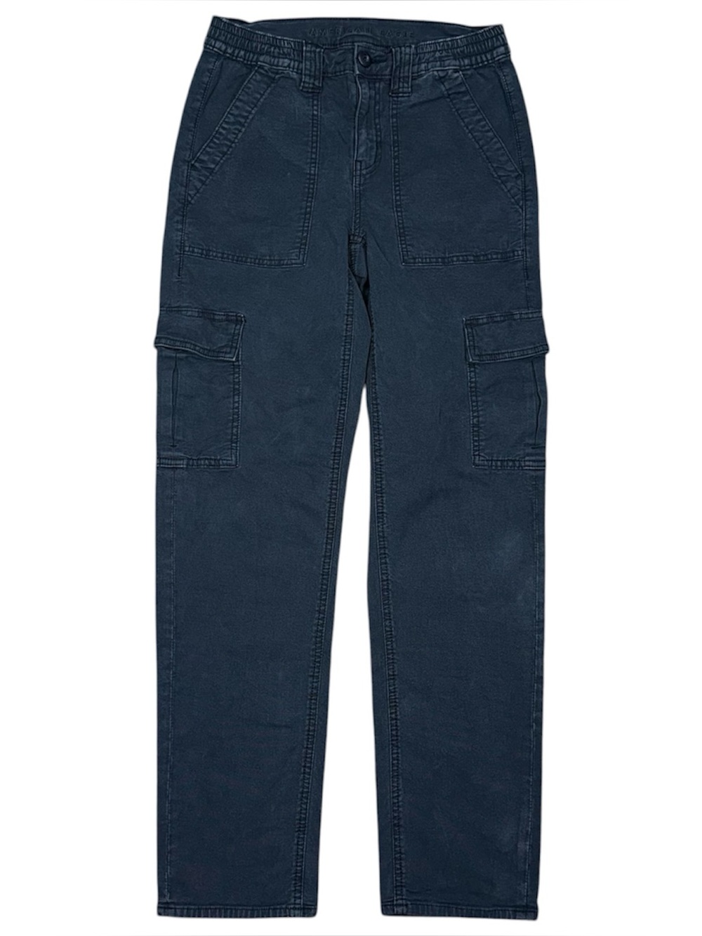 American Eagle Women's Cargo Pants Washed Black Size 2 Regular Stretch Utility